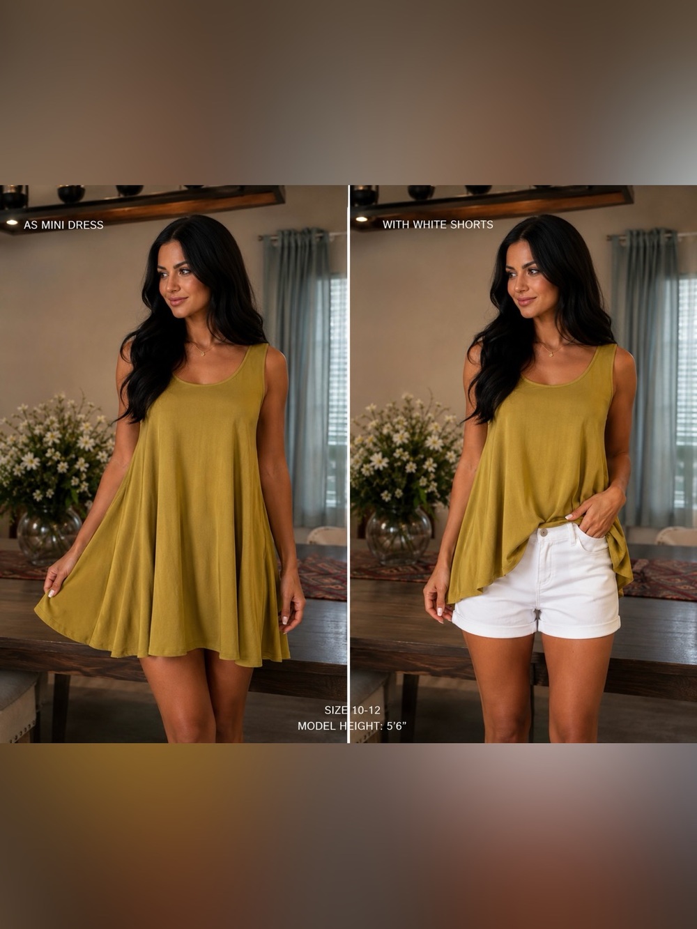 ANTTHONY Originals lime  Boho Swing Dress NWT | Flowy Resort Beachy Tunic XL